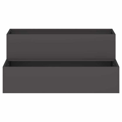 Vaso da giardino Nero 100 x 60 x 45 cm