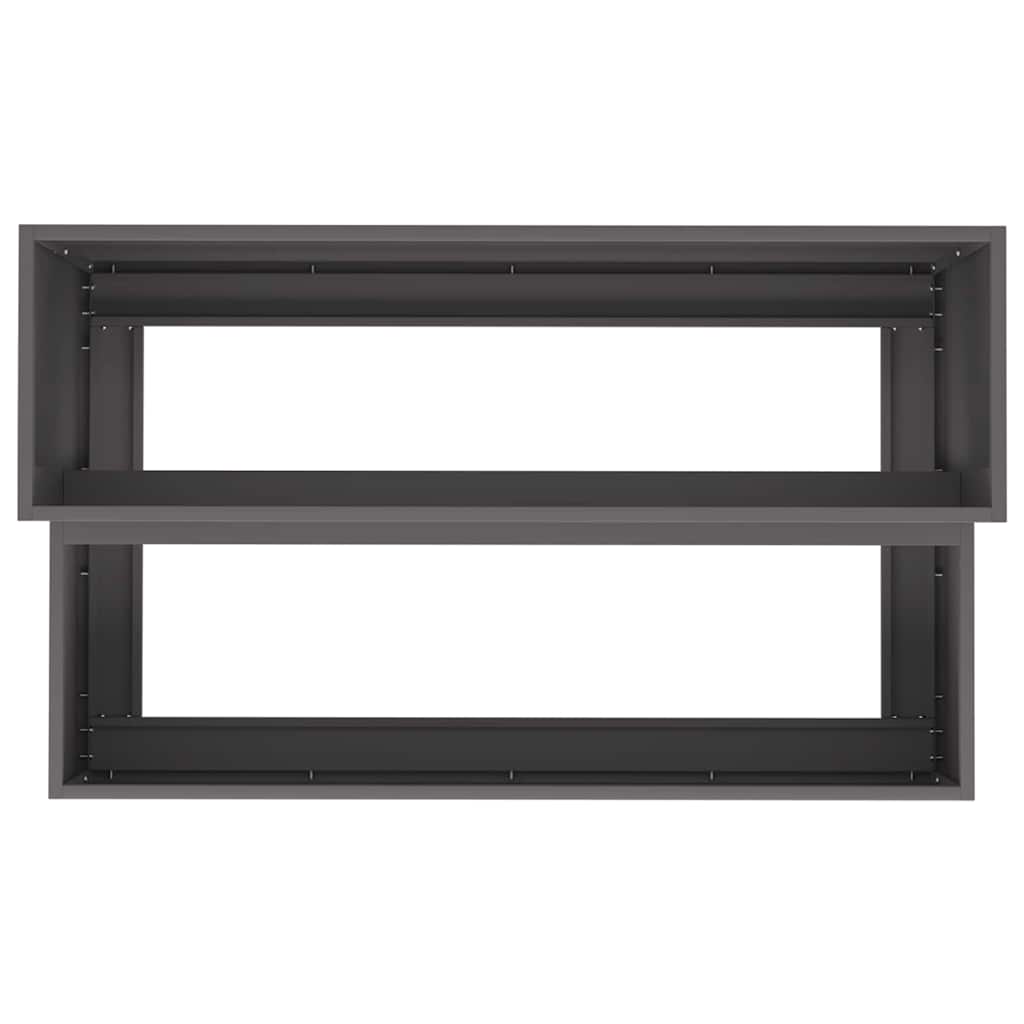 Vaso da giardino Nero 100 x 60 x 45 cm