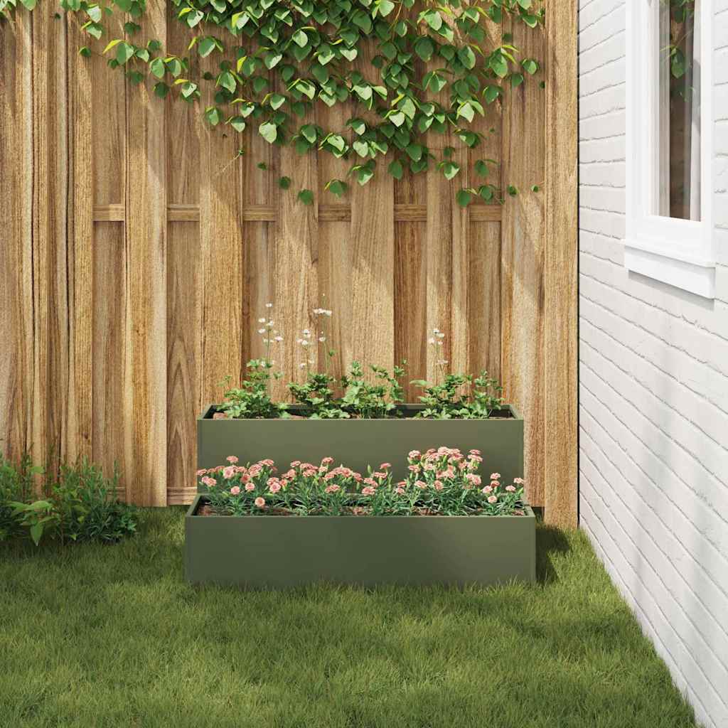 Vaso da giardino Verde oliva 100 x 60 x 45 cm