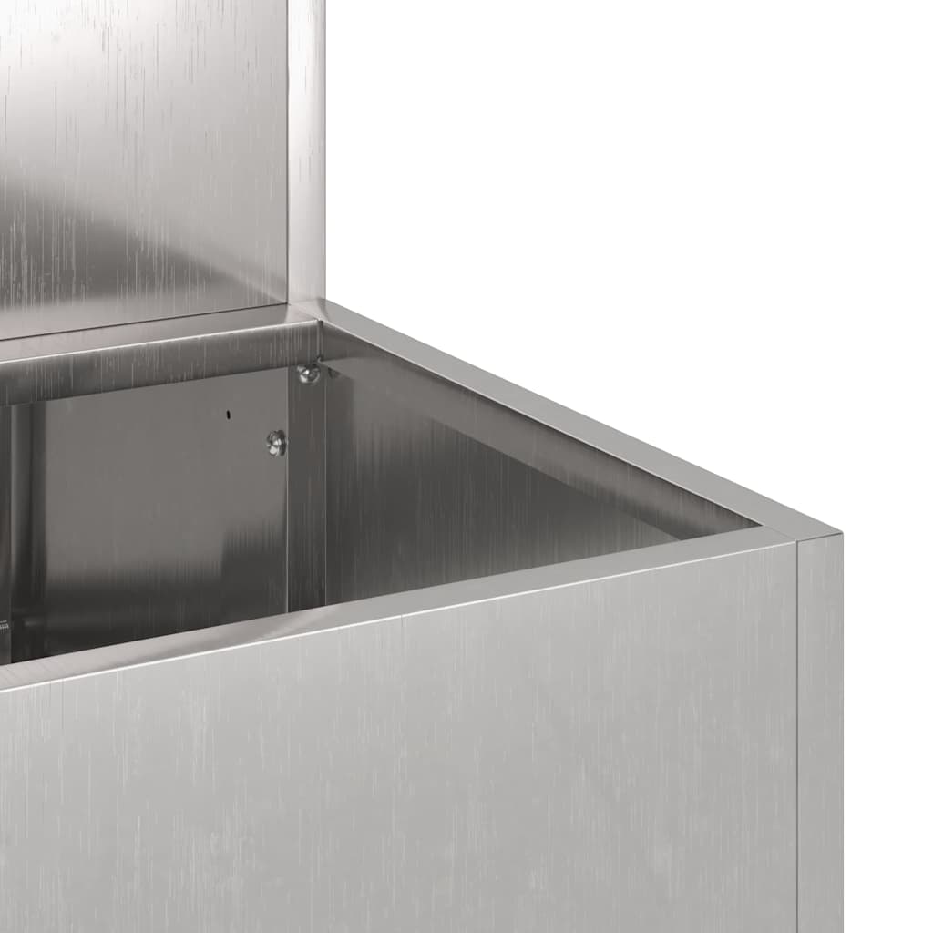 Vaso da giardino Argento 100 x 60 x 45 cm Acciaio inossidabile