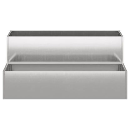 Vaso da giardino Argento 100 x 60 x 45 cm Acciaio inossidabile