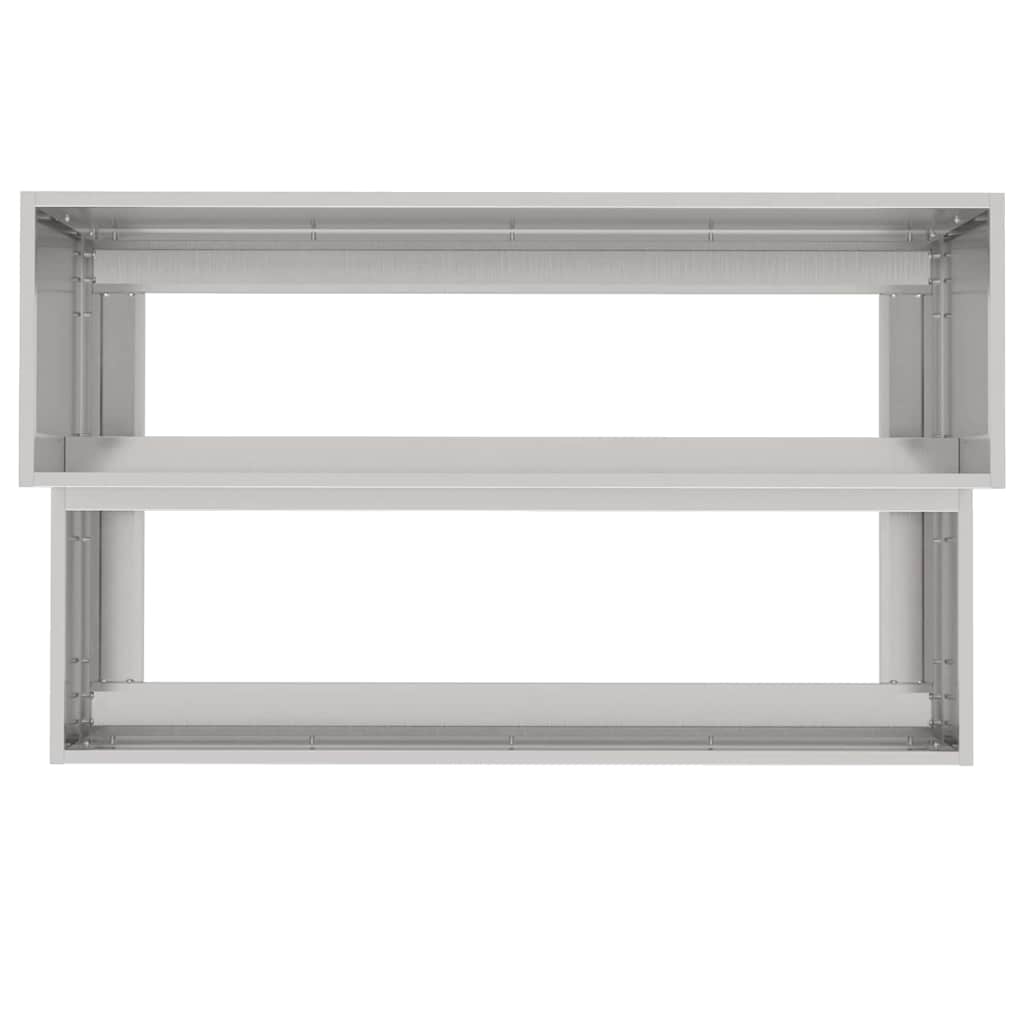 Vaso da giardino Argento 100 x 60 x 45 cm Acciaio inossidabile