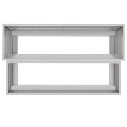 Vaso da giardino Argento 100 x 60 x 45 cm Acciaio inossidabile