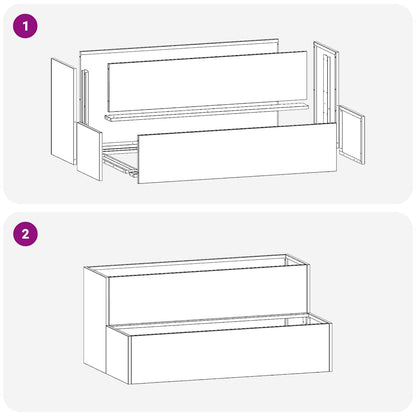 Vaso da giardino Argento 100 x 60 x 45 cm Acciaio zincato | homemem39