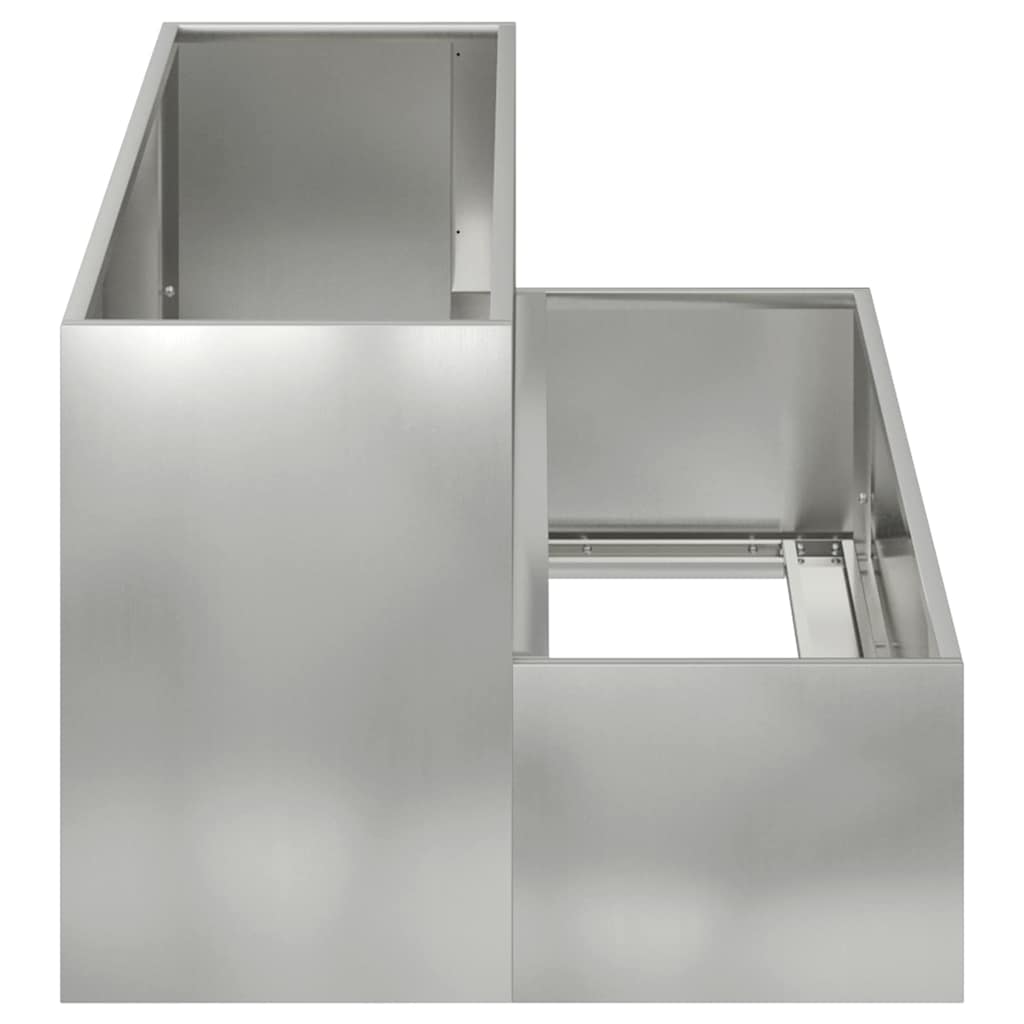 Vaso da giardino Argento 100 x 60 x 45 cm Acciaio zincato