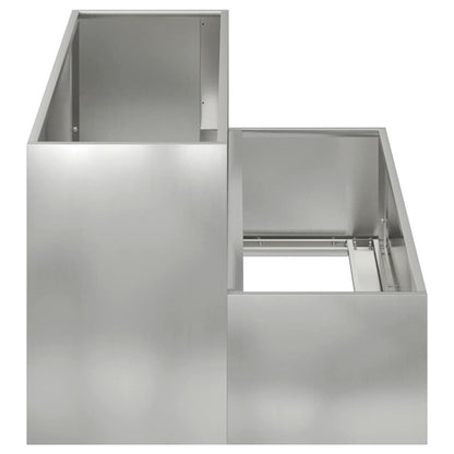 Vaso da giardino Argento 100 x 60 x 45 cm Acciaio zincato