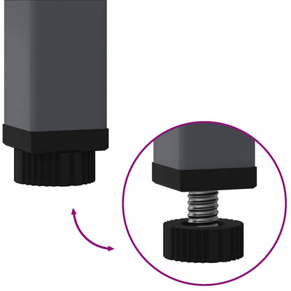 Vaso da Giardino Rialzato Antracite 100 x 26 x 82 cm Acciaio