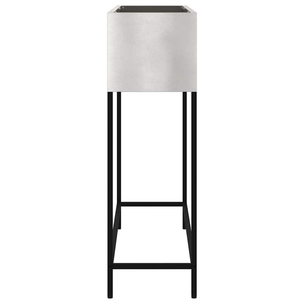 Vaso da Giardino Rialzato Argento 100 x 26 x 82 cm