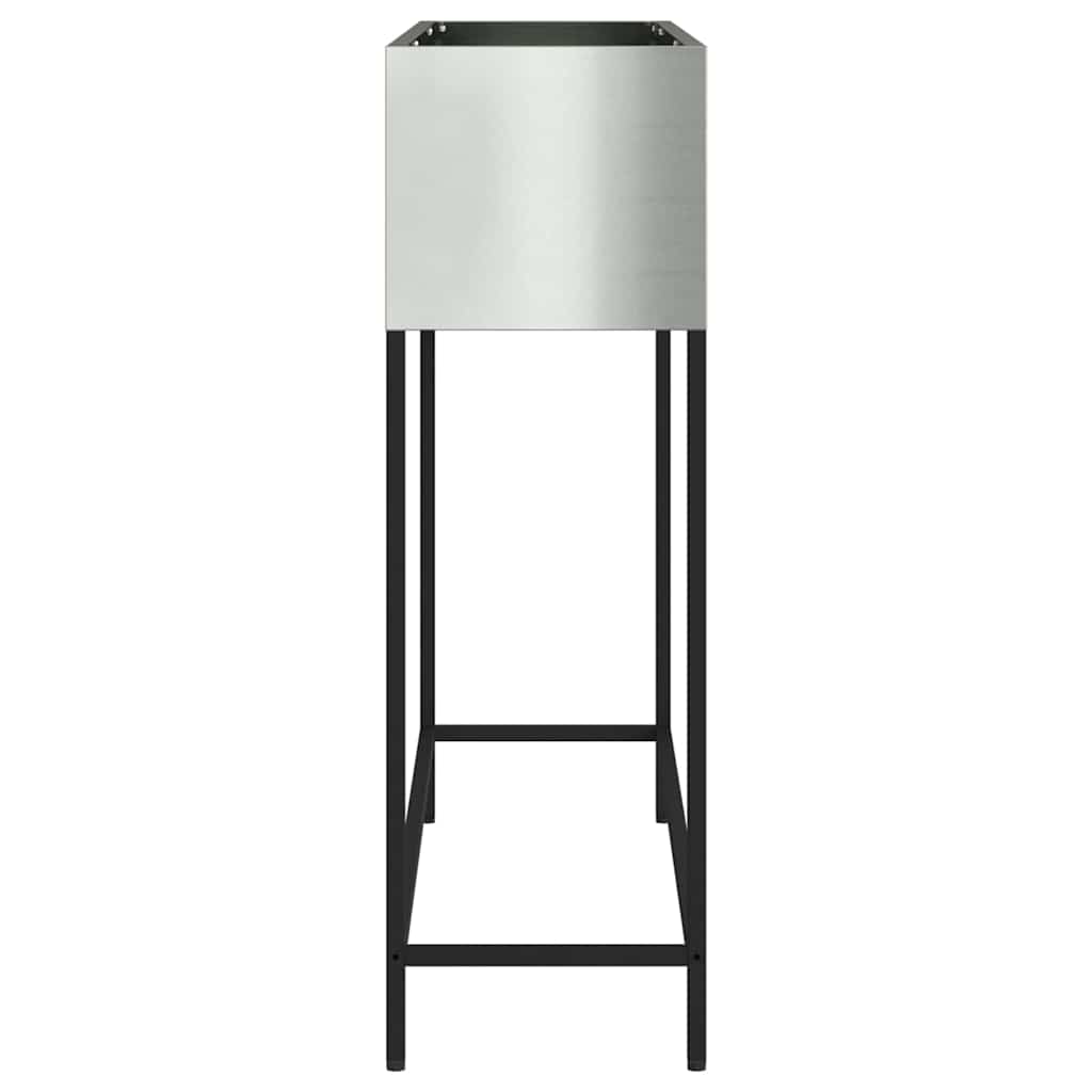 Vaso da Giardino Rialzato Argento 100 x 26 x 82 cm