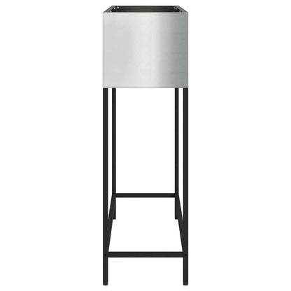 Vaso da Giardino Rialzato Argento 100 x 26 x 82 cm