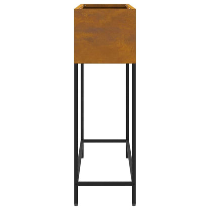 Vaso da Giardino Rialzato Ruggine 100 x 26 x 82 cm Acciaio