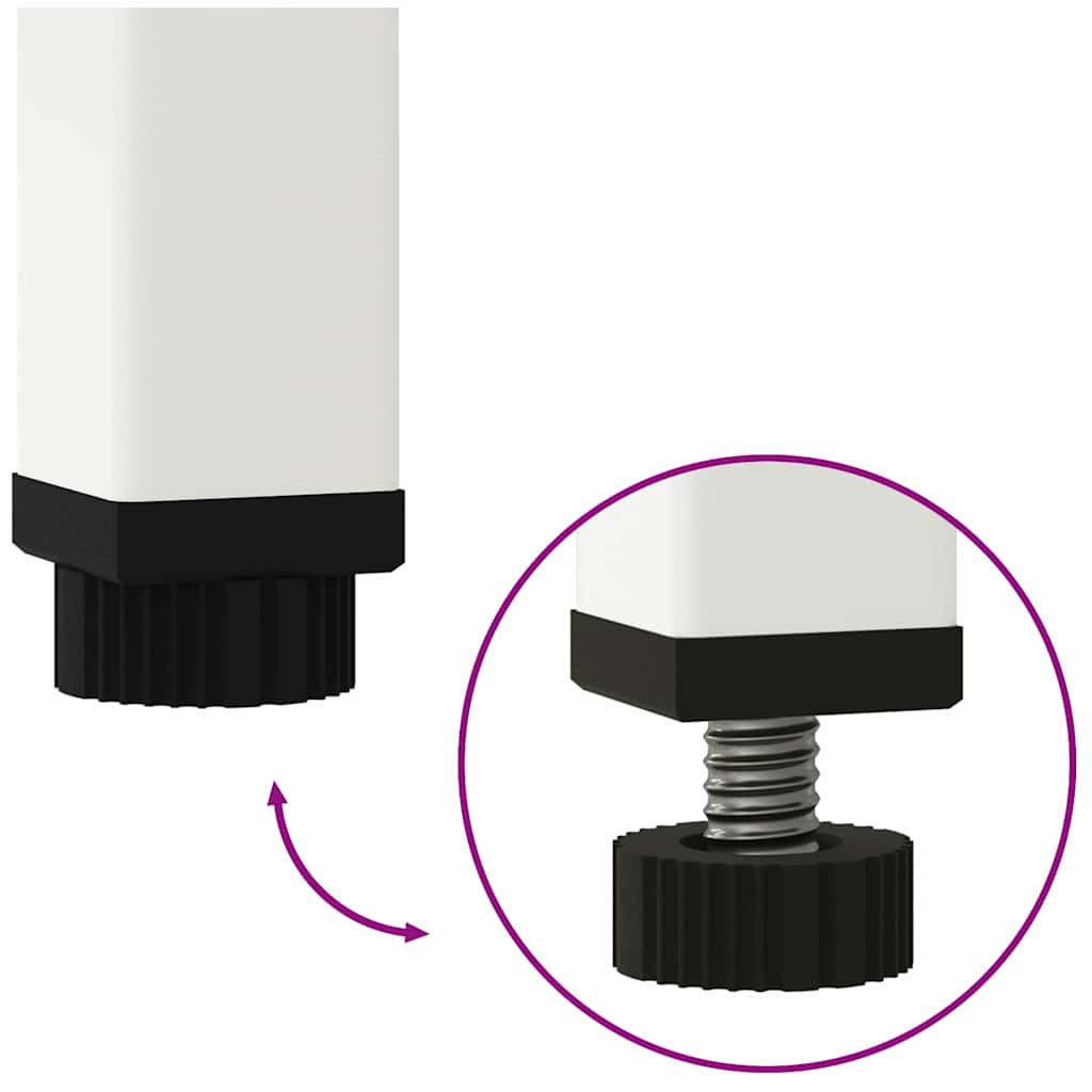 Vaso da Giardino Rialzato Bianco 60 x 26 x 45 cm Acciaio