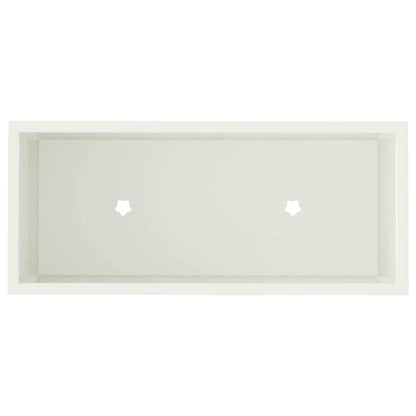 Vaso da Giardino Rialzato Bianco 60 x 26 x 45 cm Acciaio