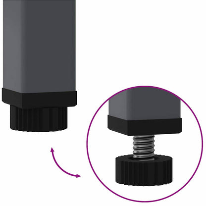 Vaso da Giardino Rialzato Antracite 60 x 26 x 45 cm Acciaio