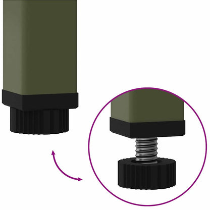 Vaso da Giardino Rialzato Oliver verde 60 x 26 x 45 cm Acciaio