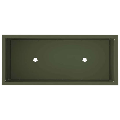 Vaso da Giardino Rialzato Oliver verde 60 x 26 x 45 cm Acciaio