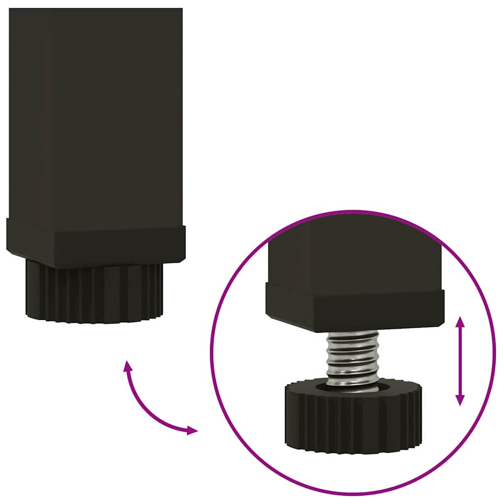 Vaso da Giardino Rialzato Argento 60 x 26 x 45 cm