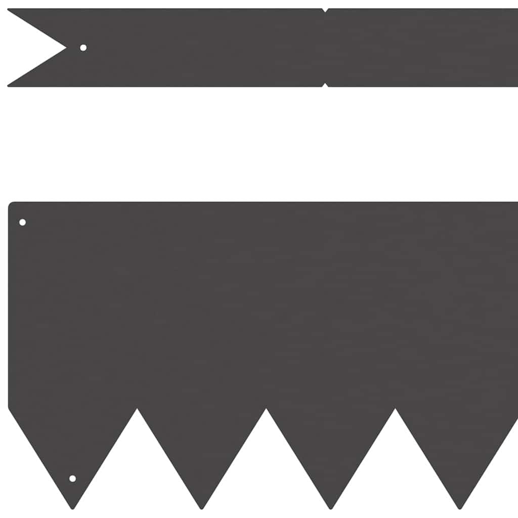 Bordura per Prato 10 pcs Nero 100 x 0.05 x 20 cm