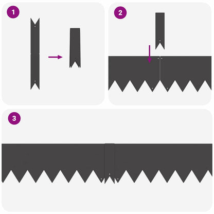 Bordura per Prato 10 pcs Nero 100 x 0.05 x 20 cm