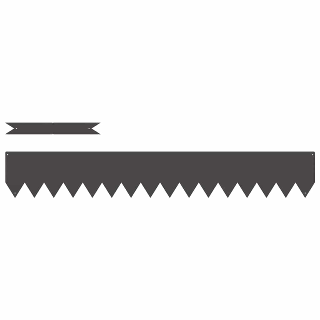 Bordura per Prato 20 pcs Nero 100 x 0.05 x 20 cm