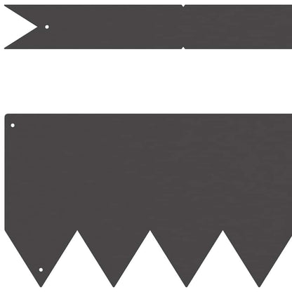 Bordura per Prato 30 pcs Nero 100 x 0.05 x 20 cm