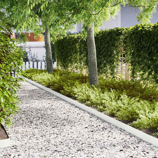 Bordura per Prato 50 pcs Bianco 100 x 0.05 x 20 cm