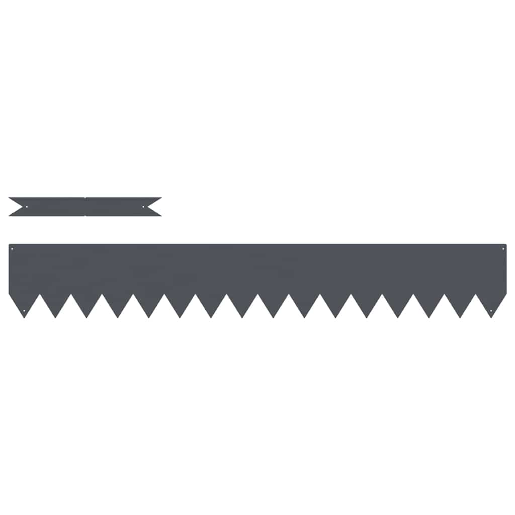 Bordura per Prato 10 pcs Antracite 100 x 0.05 x 20 cm