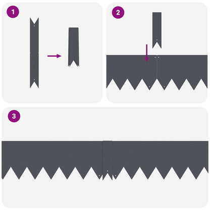 Bordura per Prato 50 pcs Antracite 100 x 0.05 x 20 cm