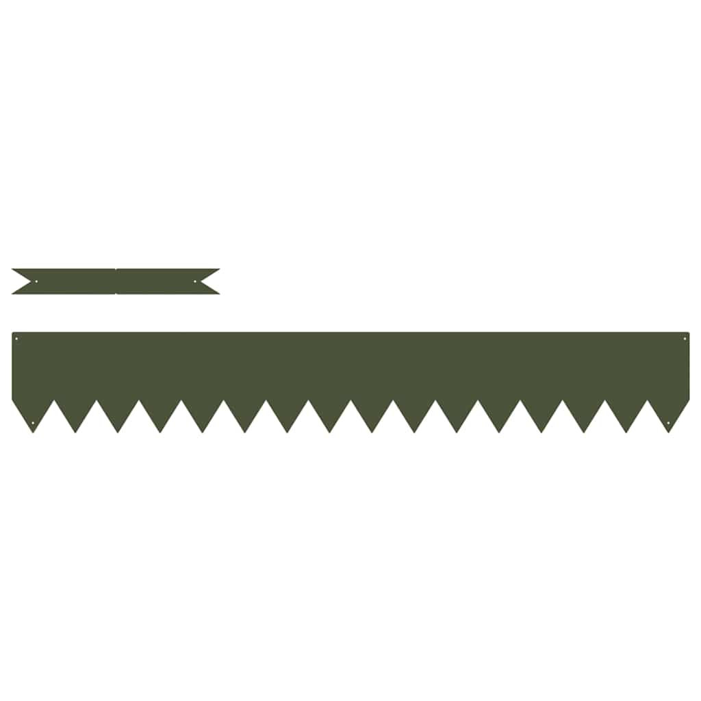 Bordura per Prato 50 pcs Verde oliva 100 x 0.05 x 20 cm