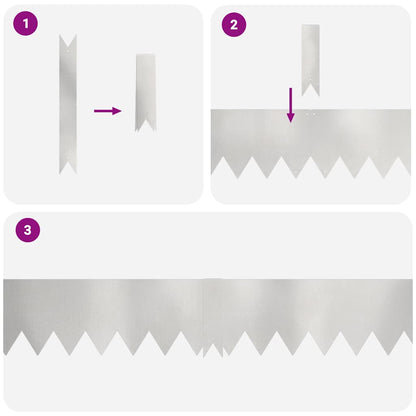 Bordura per Prato 10 pcs Argento 100 x 0.05 x 20 cm