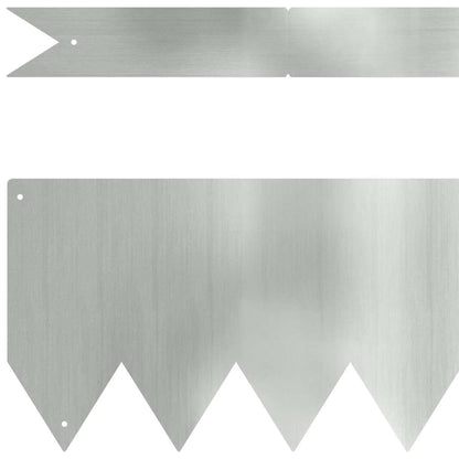 Bordura per Prato 10 pcs Argento 100 x 0.05 x 20 cm