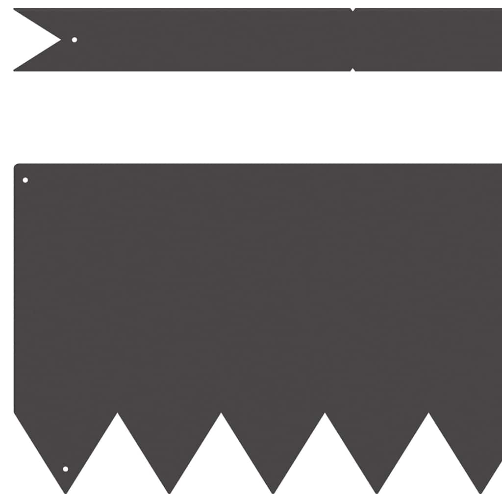 Bordura per Prato 10 pcs Nero 100 x 0.05 x 20 cm