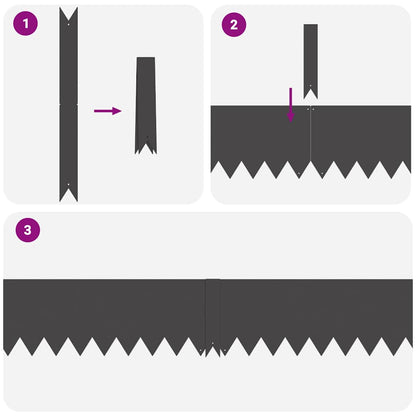 Bordura per Prato 30 pcs Nero 100 x 0.05 x 20 cm
