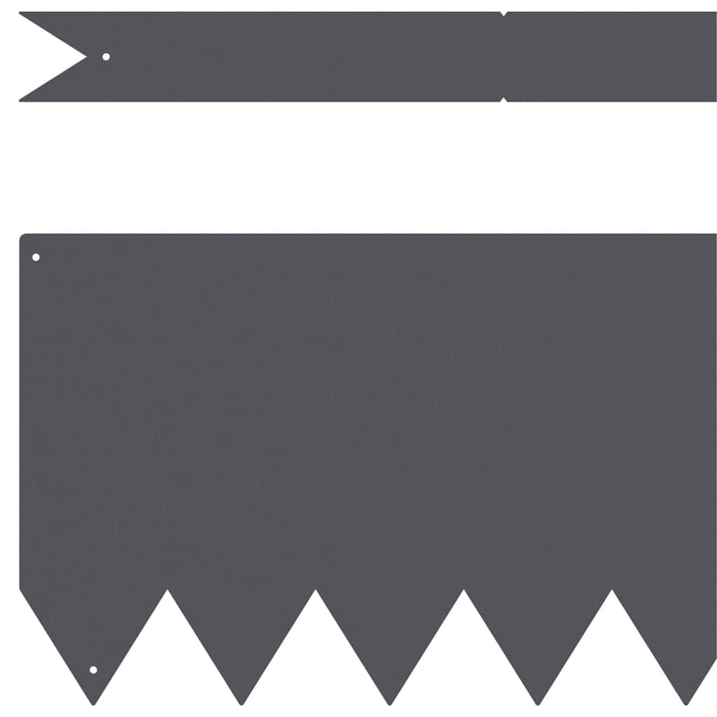 Bordura per Prato 10 pcs Antracite 100 x 0.05 x 20 cm