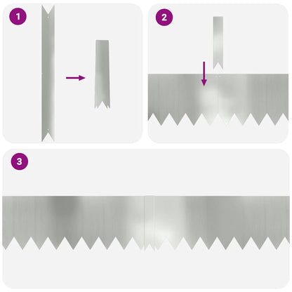 Bordura per Prato 10 pcs Argento 100 x 0.05 x 20 cm