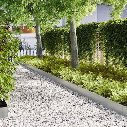 Bordura per Prato 20 pcs Argento 100 x 0.05 x 20 cm