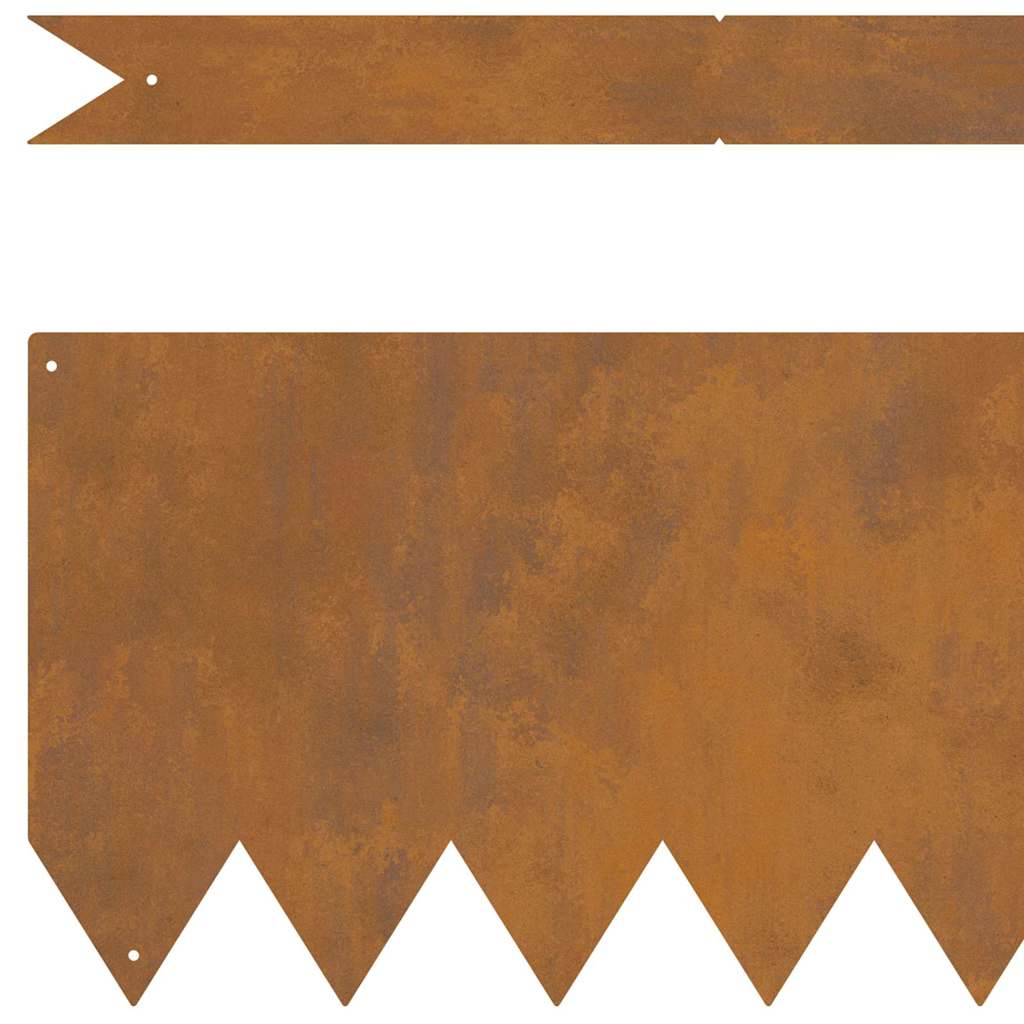 Bordura per Prato 10 pcs Marrone 100 x 0.05 x 20 cm