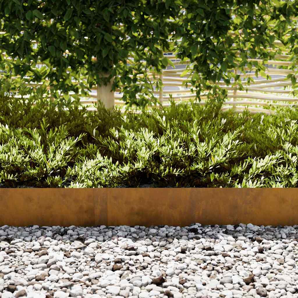 Bordura per Prato 10 pcs Marrone 100 x 0.05 x 20 cm