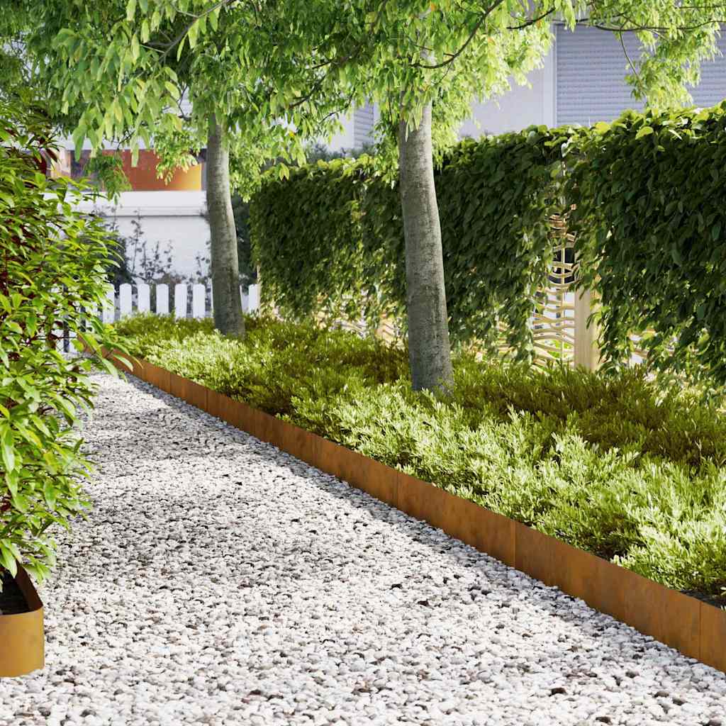 Bordura per Prato 10 pcs Marrone 100 x 0.05 x 20 cm