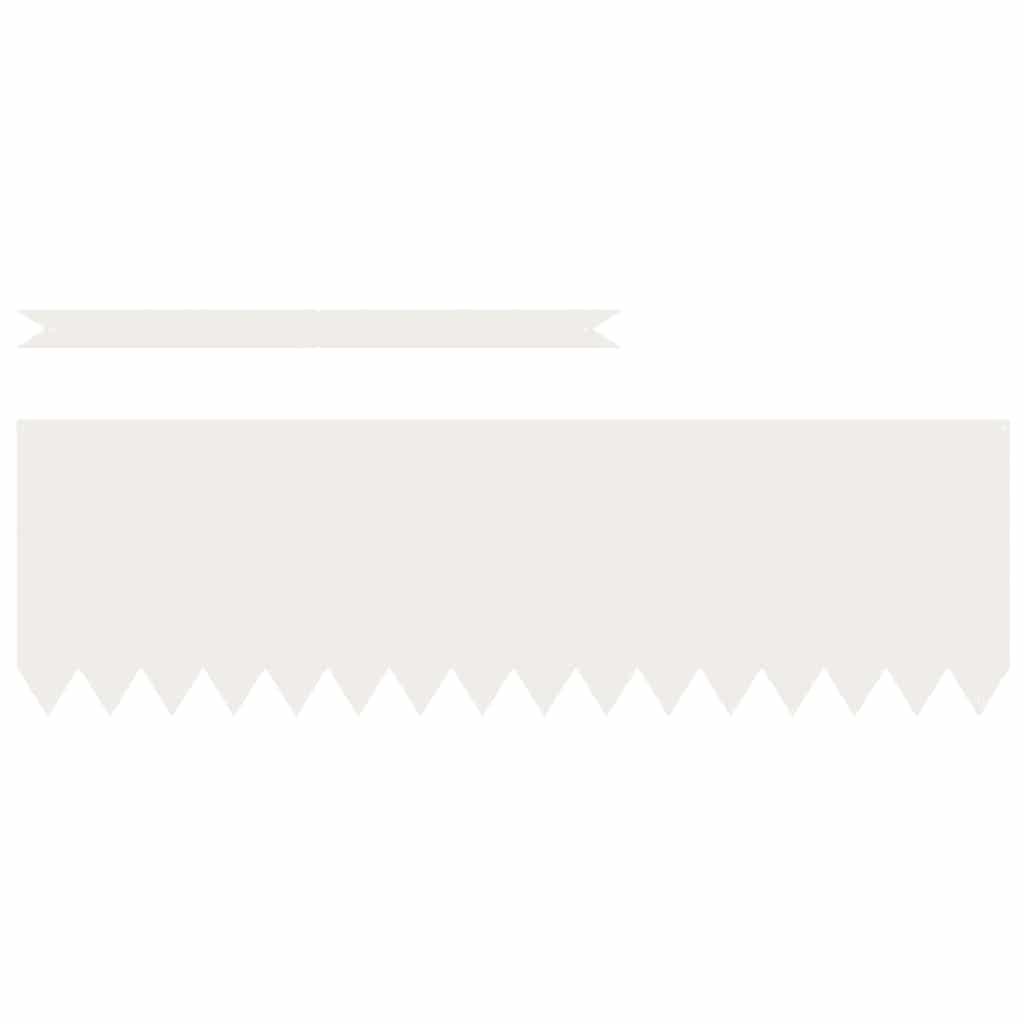 Bordura per Prato 10 pcs Bianco 100 x 0.05 x 20 cm