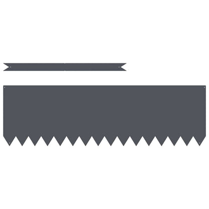 Bordura per Prato 20 pcs Antracite 100 x 0.05 x 20 cm