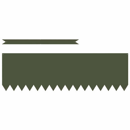 Bordura per Prato 10 pcs Verde oliva 100 x 0.05 x 20 cm