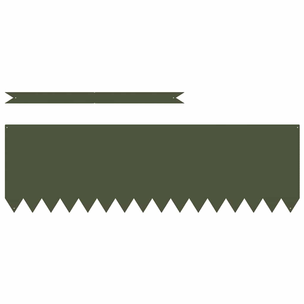 Bordura per Prato 20 pcs Verde oliva 100 x 0.05 x 20 cm