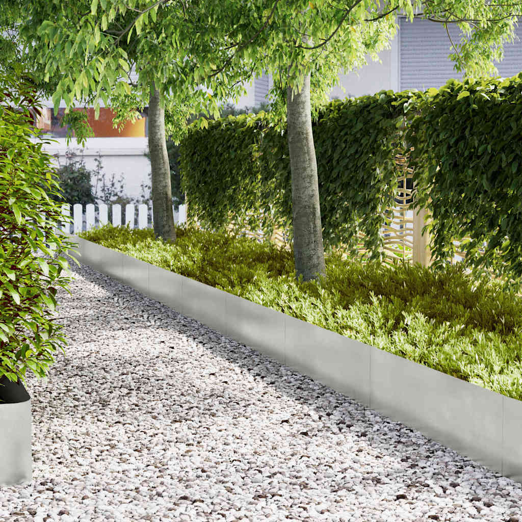 Bordura per Prato 20 pcs Argento 100 x 0.05 x 20 cm