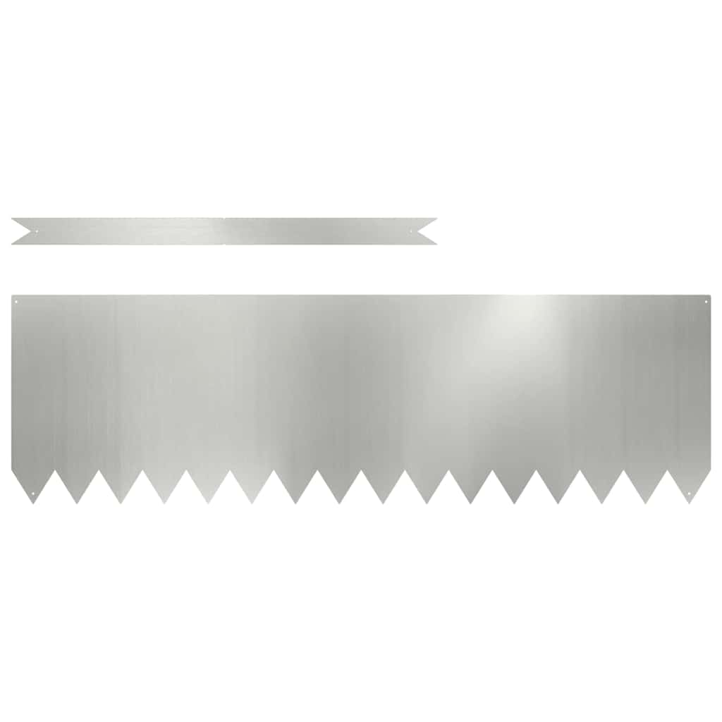 Bordura per Prato 10 pcs Argento 100 x 0,05 x 30 cm | homemem39
