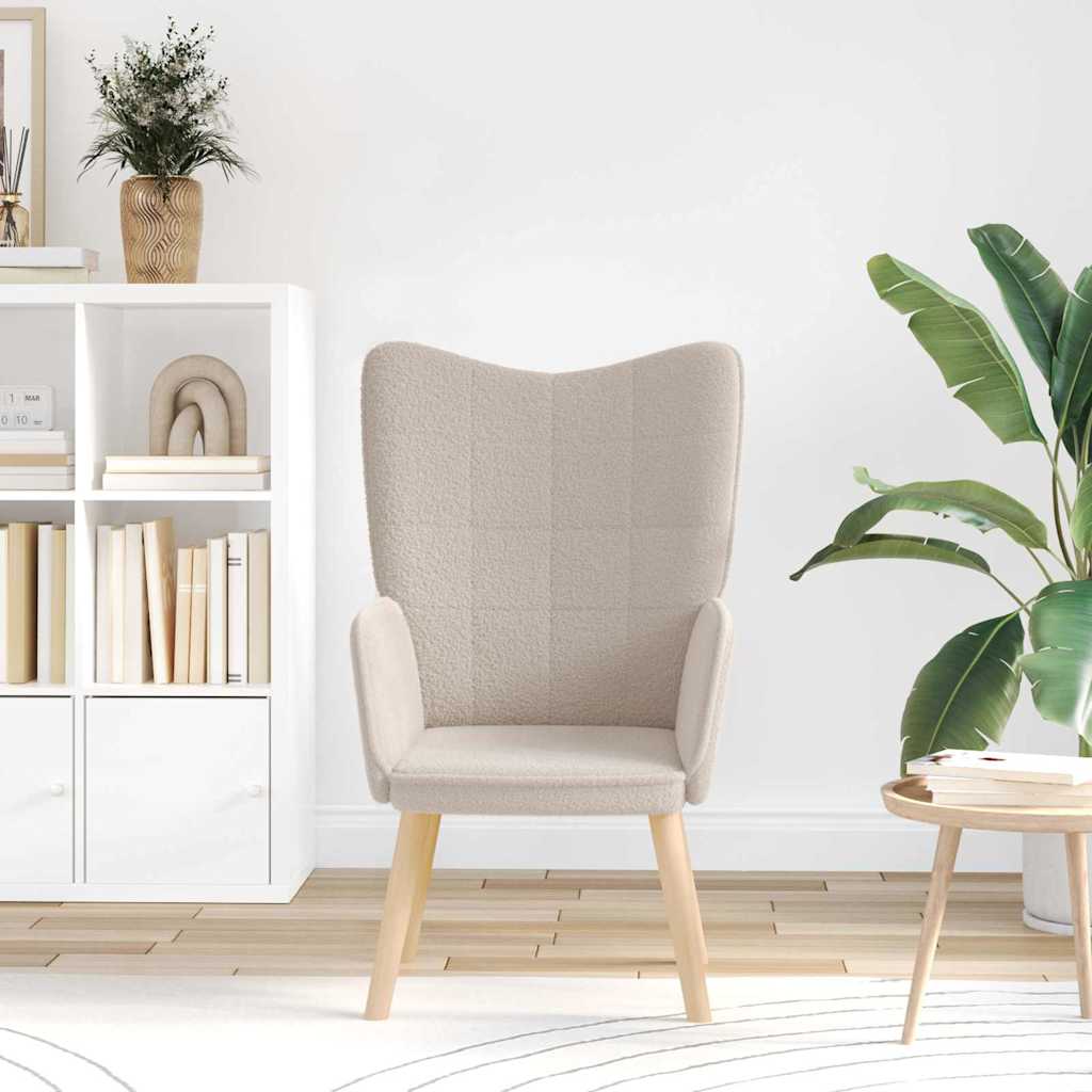 Sedia rilassante Grigio chiaro 62 x 67 x 95.5 cm Tessuto - homemem39