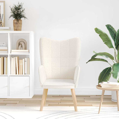 poltrona Crema 62 x 67 x 95,5 cm Tessuto Sherpa | homemem39