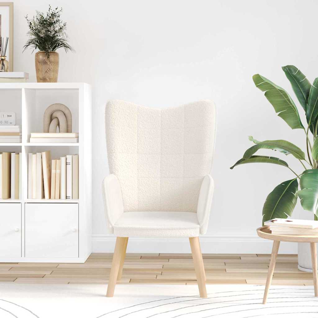 Sedia rilassante Crema 62 x 67 x 95.5 cm Tessuto - homemem39