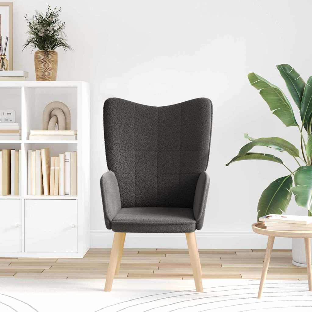 Sedia rilassante Grigio scuro 62 x 67 x 95.5 cm Tessuto - homemem39