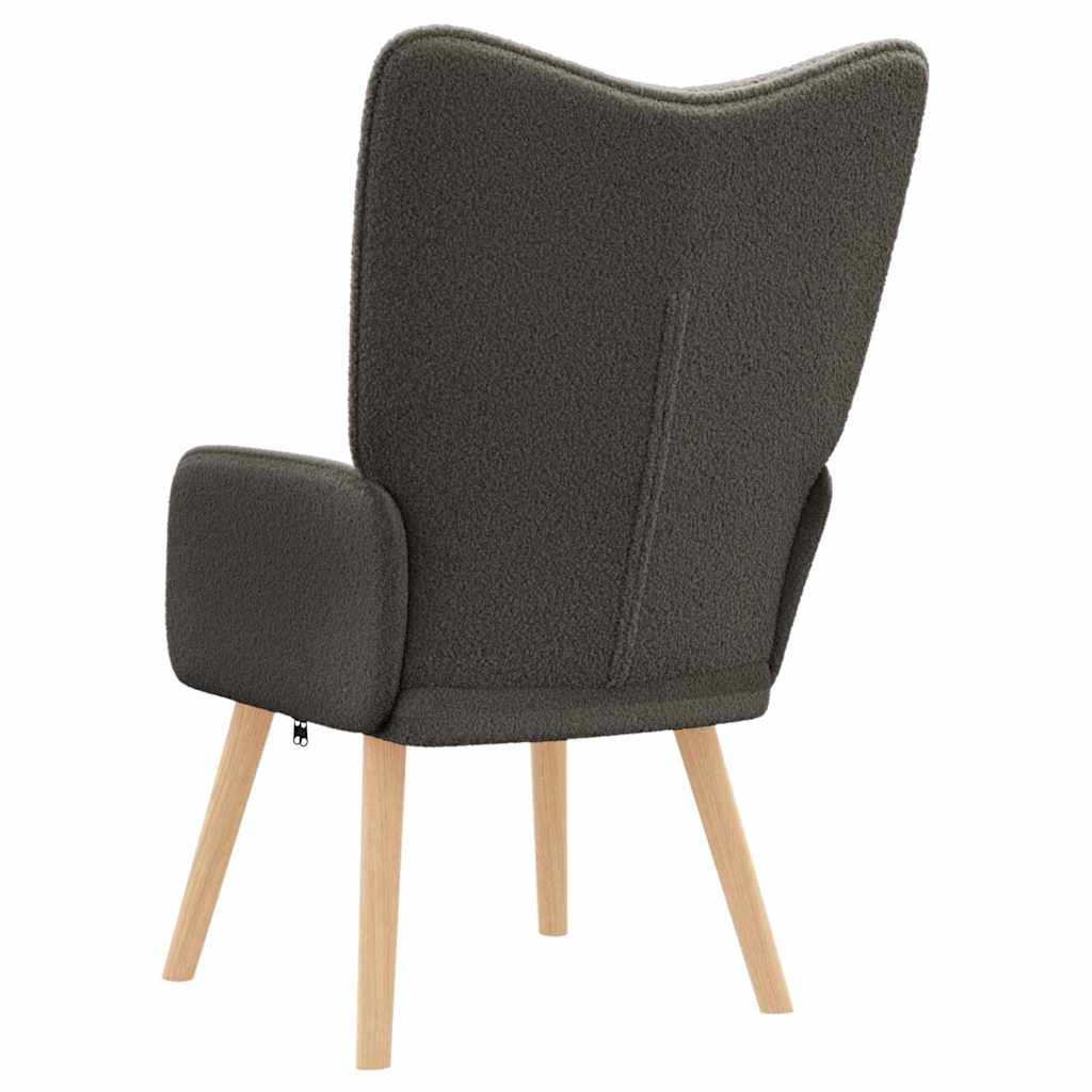 poltrona Grigio scuro 62 x 67 x 95,5 cm Tessuto Sherpa